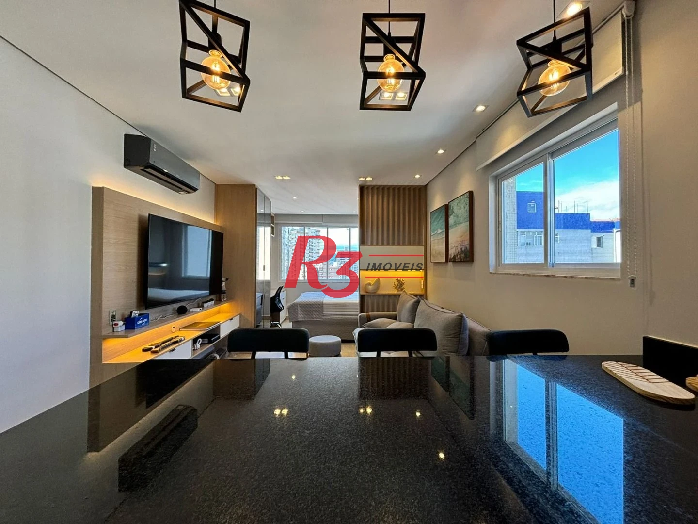 Apartamento com 1 dormitório para alugar, 44 m² por R$ 5.500,02/mês - Gonzaga - Santos/SP