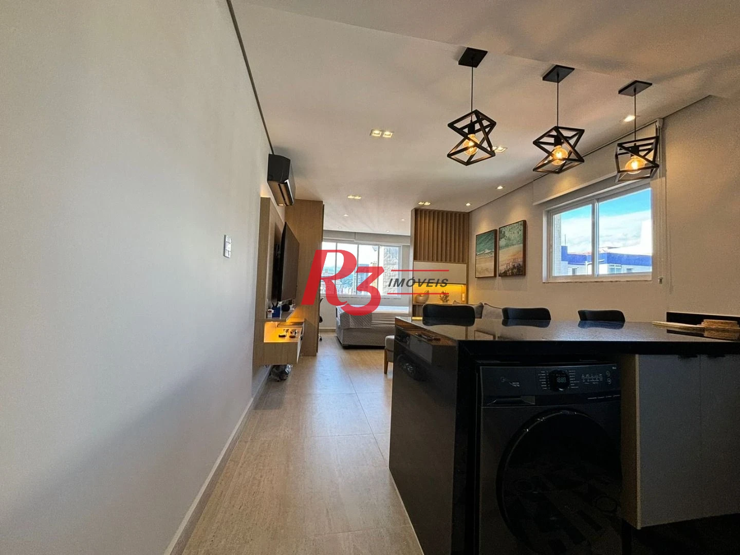 Apartamento com 1 dormitório para alugar, 44 m² por R$ 5.500,02/mês - Gonzaga - Santos/SP