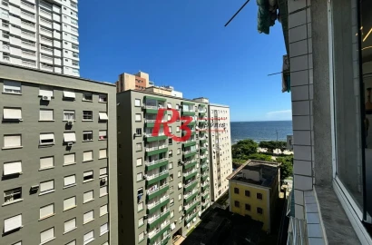 Kitnet com 1 dormitório para alugar, 28 m² por R$ 5.000,02/mês - Embaré - Santos/SP