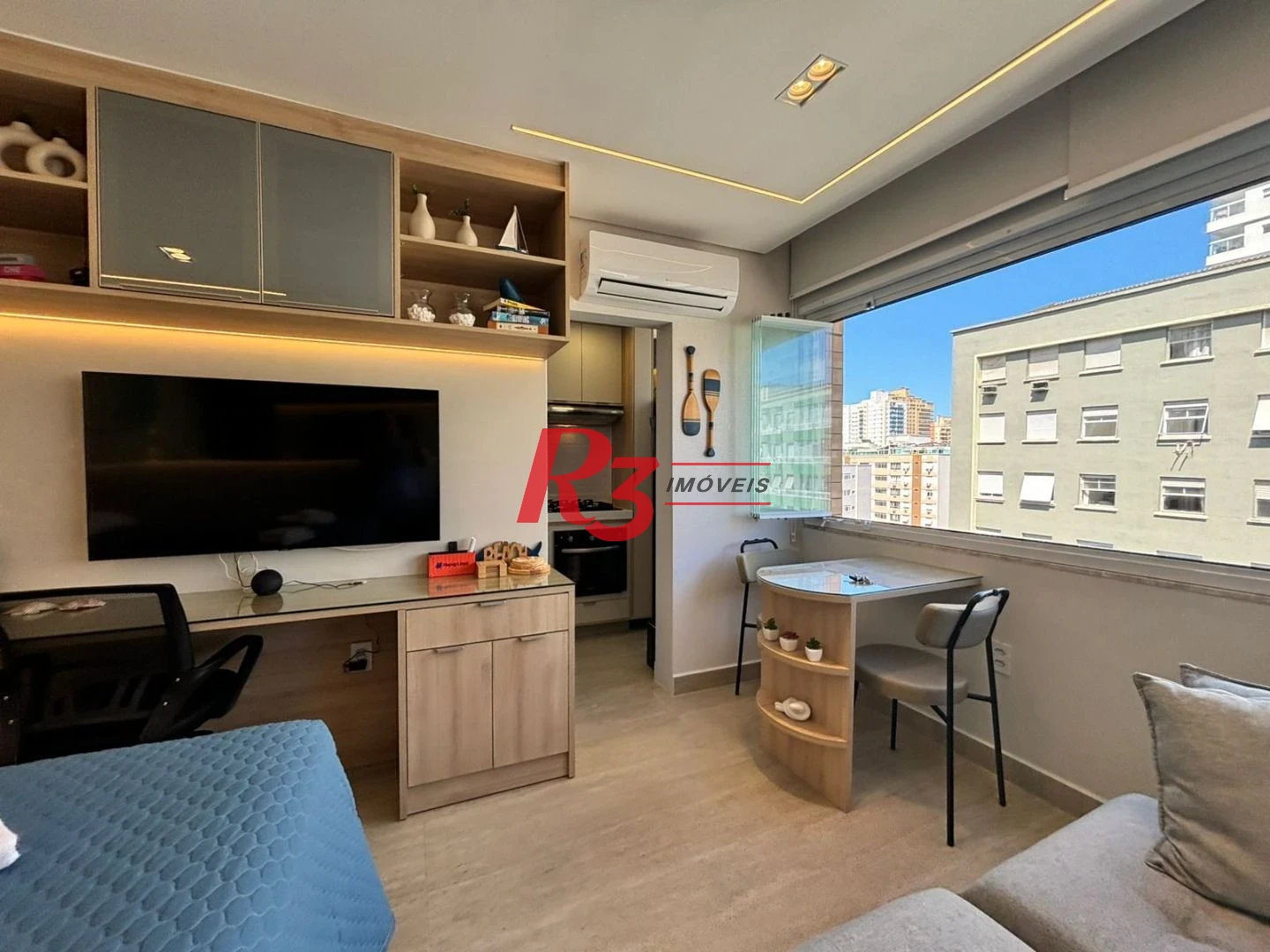 Kitnet com 1 dormitório para alugar, 28 m² por R$ 5.000,02/mês - Embaré - Santos/SP