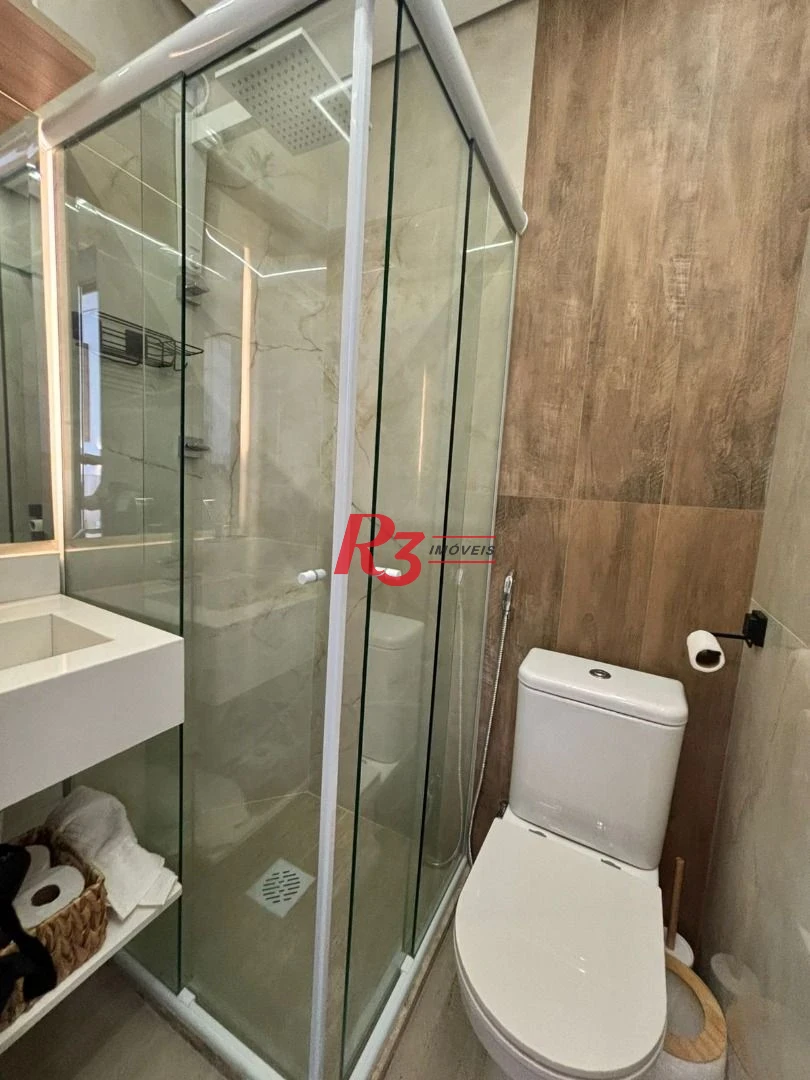 Kitnet com 1 dormitório para alugar, 28 m² por R$ 5.000,02/mês - Embaré - Santos/SP