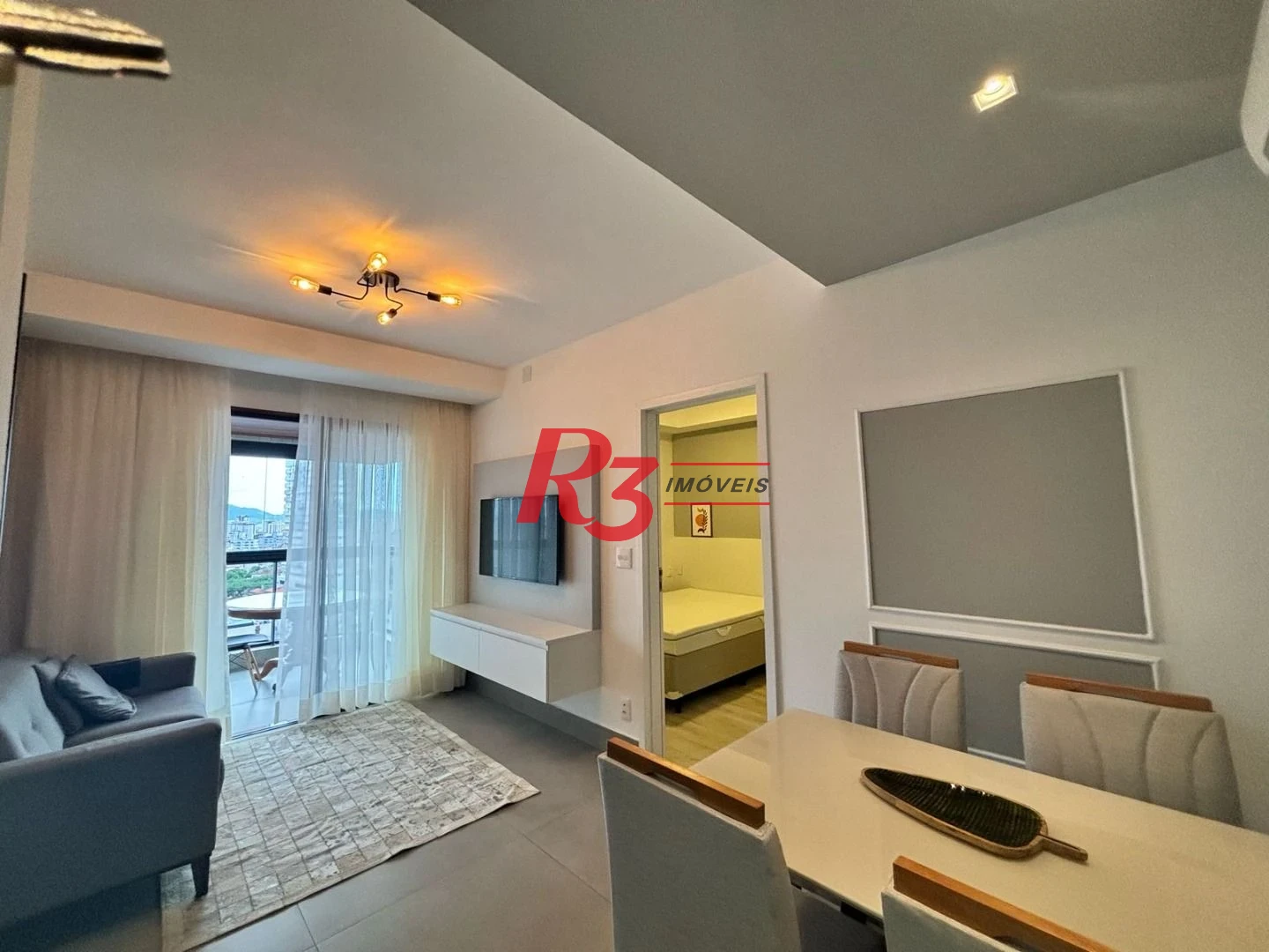 Apartamento com 1 dormitório para alugar, 54 m² por R$ 6.000,02/mês - Boqueirão - Santos/SP