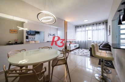 Apartamento com 2 dormitórios para alugar, 86 m² por R$ 5.000,02/mês - Boqueirão - Santos/SP