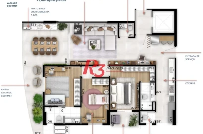 Apartamento à venda, 148 m² por R$ 1.850.000,00 - Boqueirão - Santos/SP