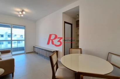 Apartamento com 1 dormitório para alugar, 53 m² por R$ 5.500,00/mês - Boqueirão - Santos/SP
