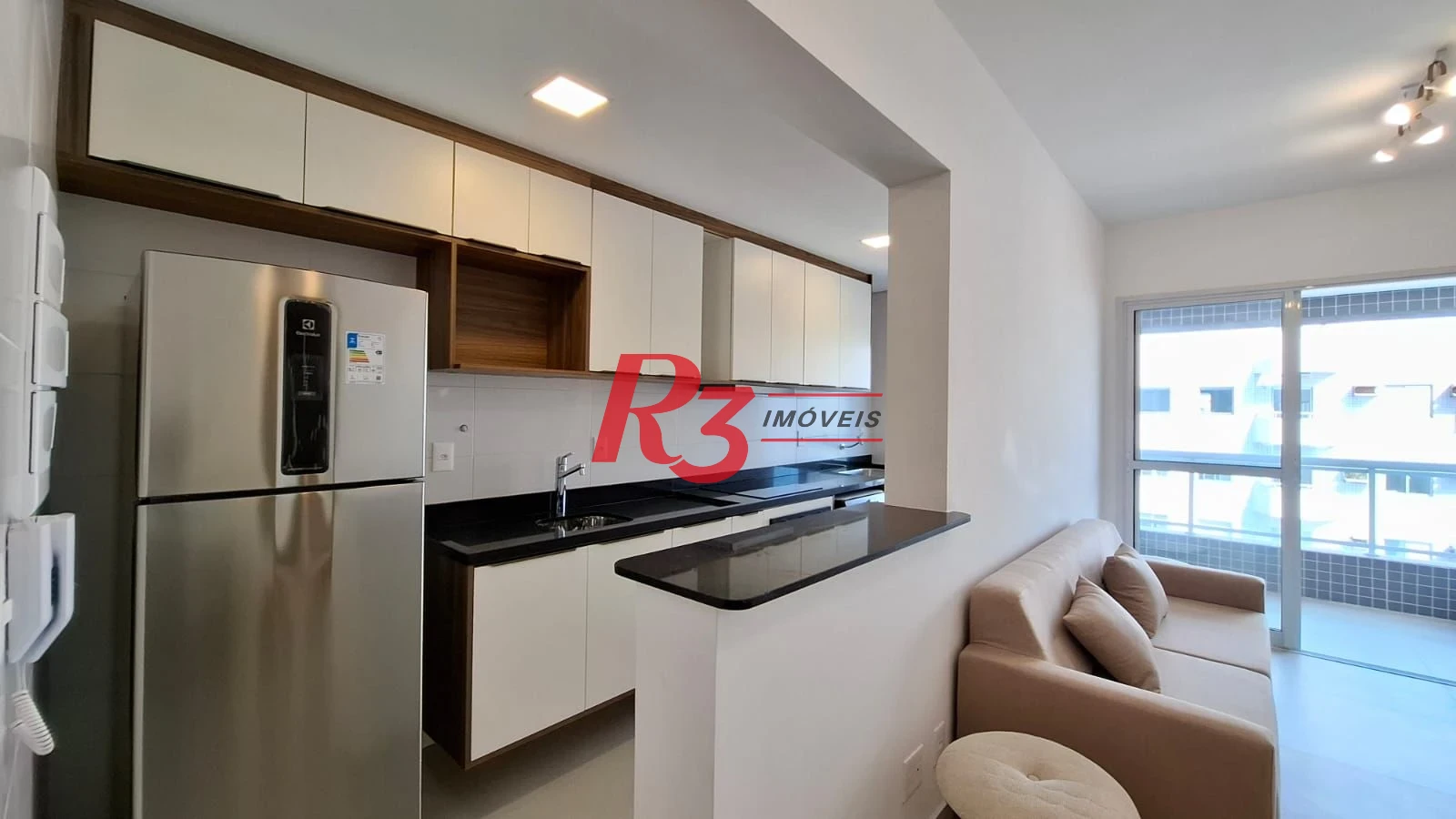 Apartamento com 1 dormitório para alugar, 53 m² por R$ 5.500,00/mês - Boqueirão - Santos/SP