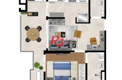 Apartamento à venda, 54 m² por R$ 844.000,00 - Boqueirão - Santos/SP