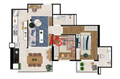 Apartamento à venda, 82 m² por R$ 1.087.800,00 - Aparecida - Santos/SP