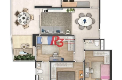 Apartamento à venda, 108 m² por R$ 1.587.000,00 - José Menino - Santos/SP