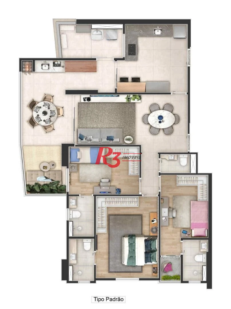 Apartamento à venda, 108 m² por R$ 1.587.000,00 - José Menino - Santos/SP