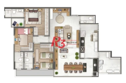 Apartamento à venda, 126 m² por R$ 2.130.000,00 - Ponta da Praia - Santos/SP