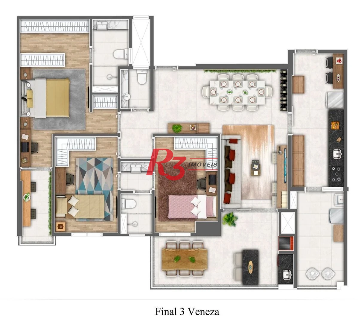 Apartamento com 3 dormitórios à venda, 116 m² por R$ 1.738.210,00 - Gonzaga - Santos/SP