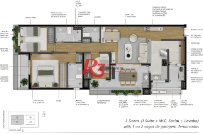 Apartamento à venda, 99 m² por R$ 1.752.349,08 - Boqueirão - Santos/SP