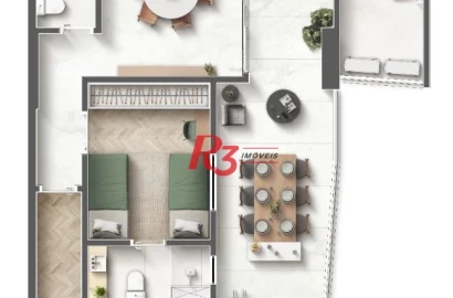 Apartamento à venda, 96 m² por R$ 1.445.000,00 - Embaré - Santos/SP