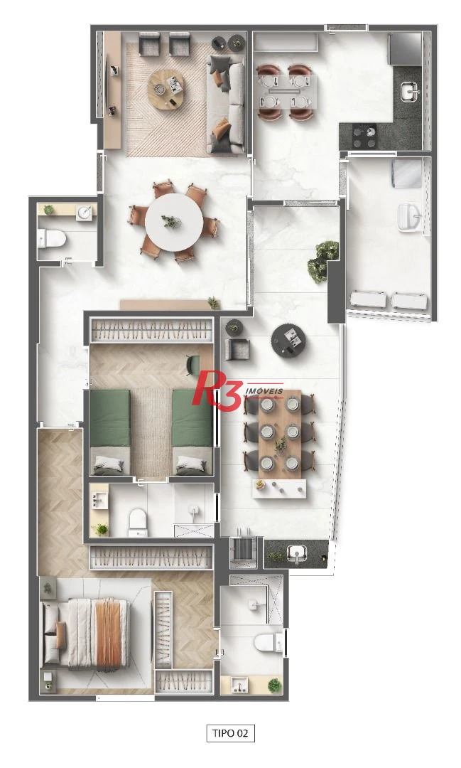 Apartamento à venda, 96 m² por R$ 1.445.000,00 - Embaré - Santos/SP