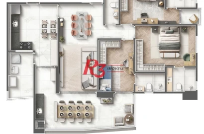 Apartamento à venda, 116 m² por R$ 1.810.000,00 - Embaré - Santos/SP