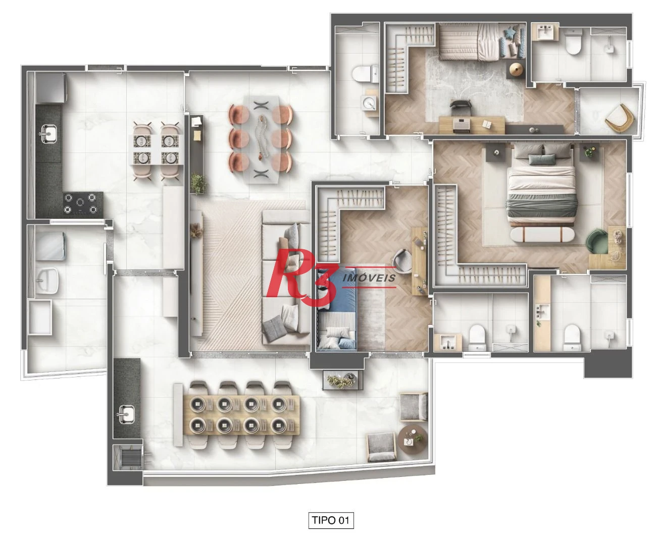 Apartamento à venda, 116 m² por R$ 1.810.000,00 - Embaré - Santos/SP