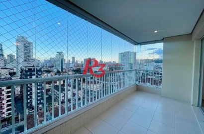 Apartamento com 3 dormitórios para alugar, 111 m² por R$ 5.900,00/mês - Encruzilhada - Santos/SP