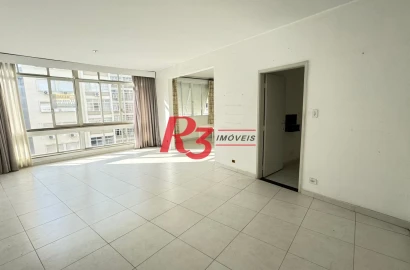 Apartamento com 3 dormitórios para alugar, 140 m² por R$ 5.094,07/mês - Gonzaga - Santos/SP