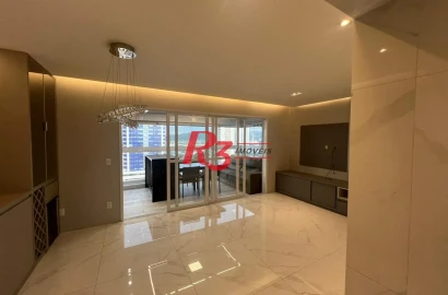 Apartamento com 3 dormitórios para alugar, 111 m² por R$ 9.500,00/mês - Ponta da Praia - Santos/SP