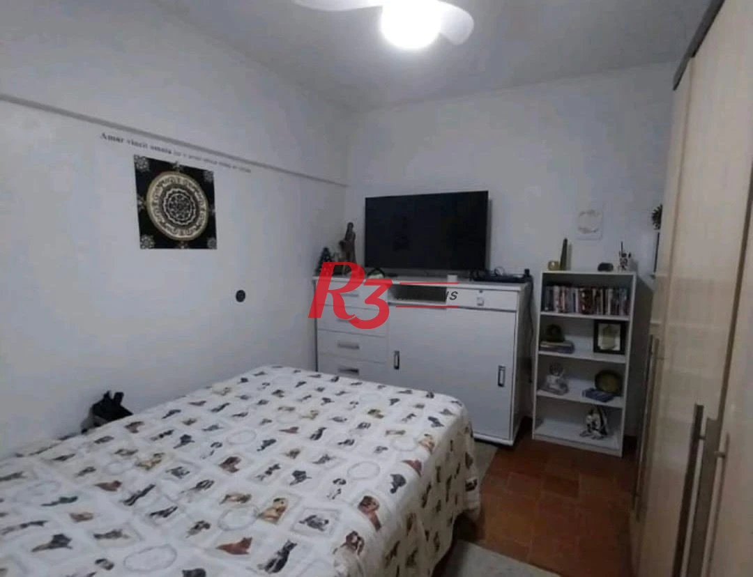Apartamento com 1 dormitório para alugar, 46 m² por R$ 3.000,00/mês - Aparecida - Santos/SP