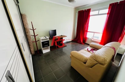 Kitnet com 1 dormitório para alugar, 35 m² por R$ 3.000,00/mês - Gonzaga - Santos/SP