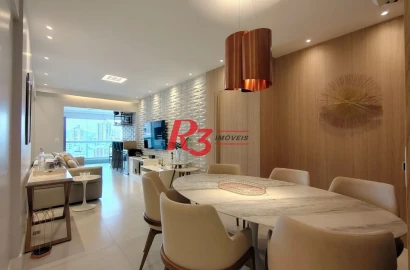 Apartamento com 3 dormitórios para alugar, 104 m² por R$ 14.500,00/mês - Gonzaga - Santos/SP