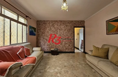 Apartamento com 3 dormitórios à venda, 108 m² por R$ 445.000,00 - Campo Grande - Santos/SP