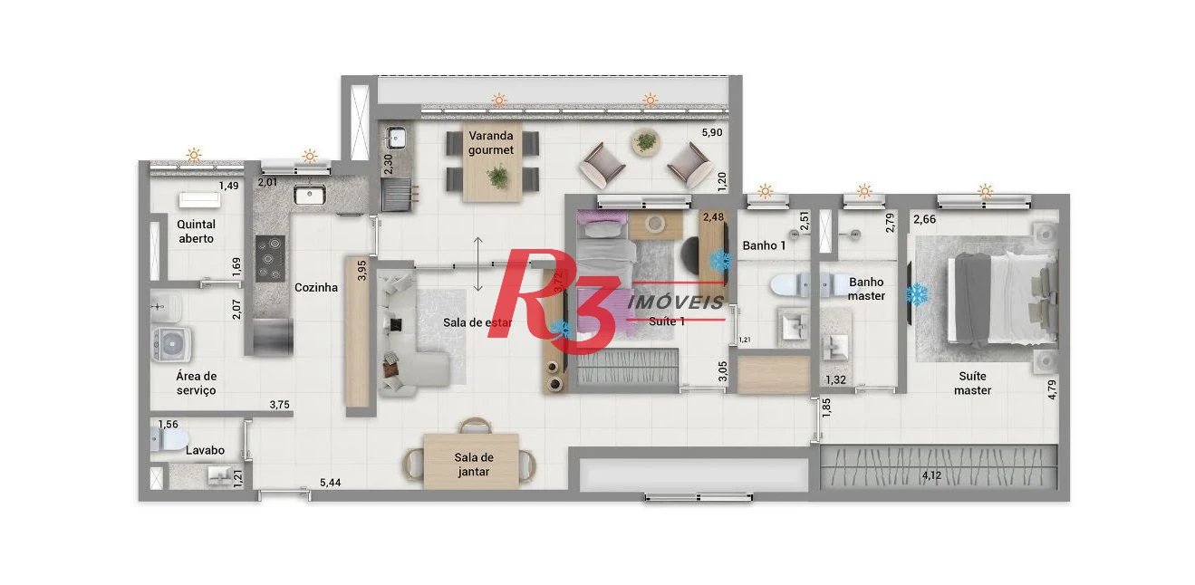 Apartamento à venda, 92 m² por R$ 1.511.000,00 - Embaré - Santos/SP