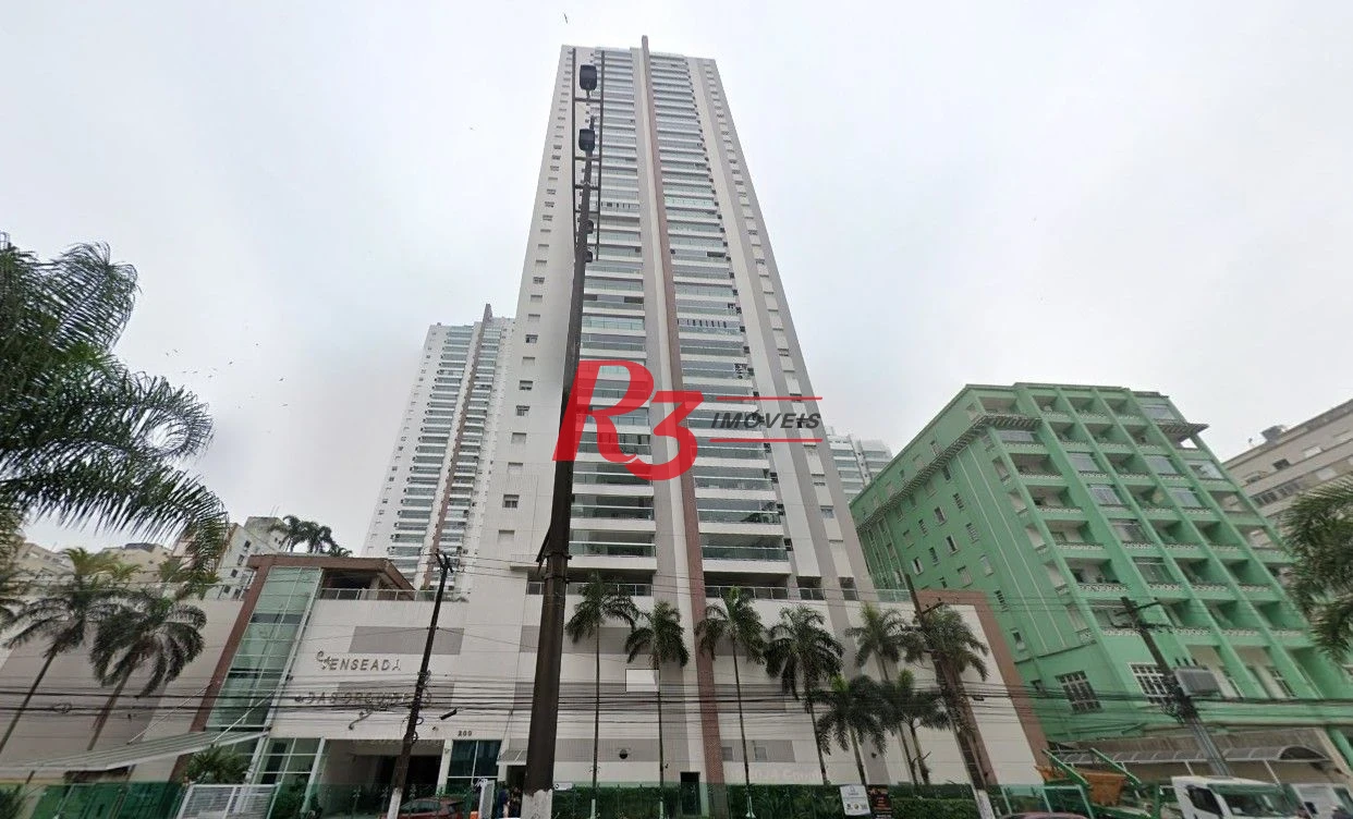 Apartamento com 3 dormitórios para alugar, 101 m² por R$ 6.500,00/mês - José Menino - Santos/SP