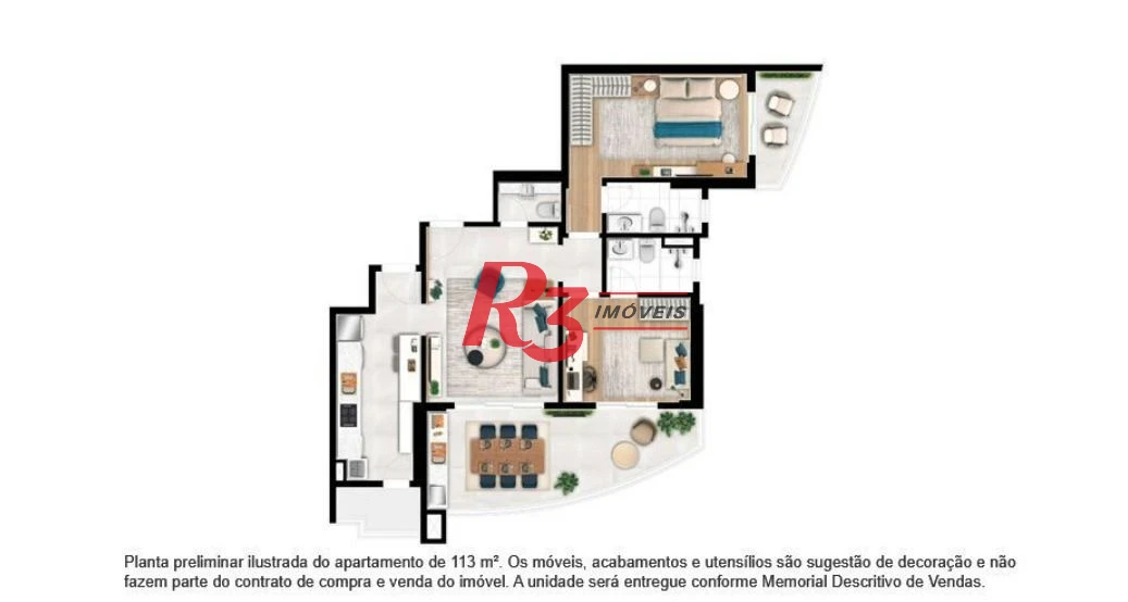 Apartamento com 2 dormitórios à venda, 113 m² por R$ 1.530.000,00 - Ponta da Praia - Santos/SP