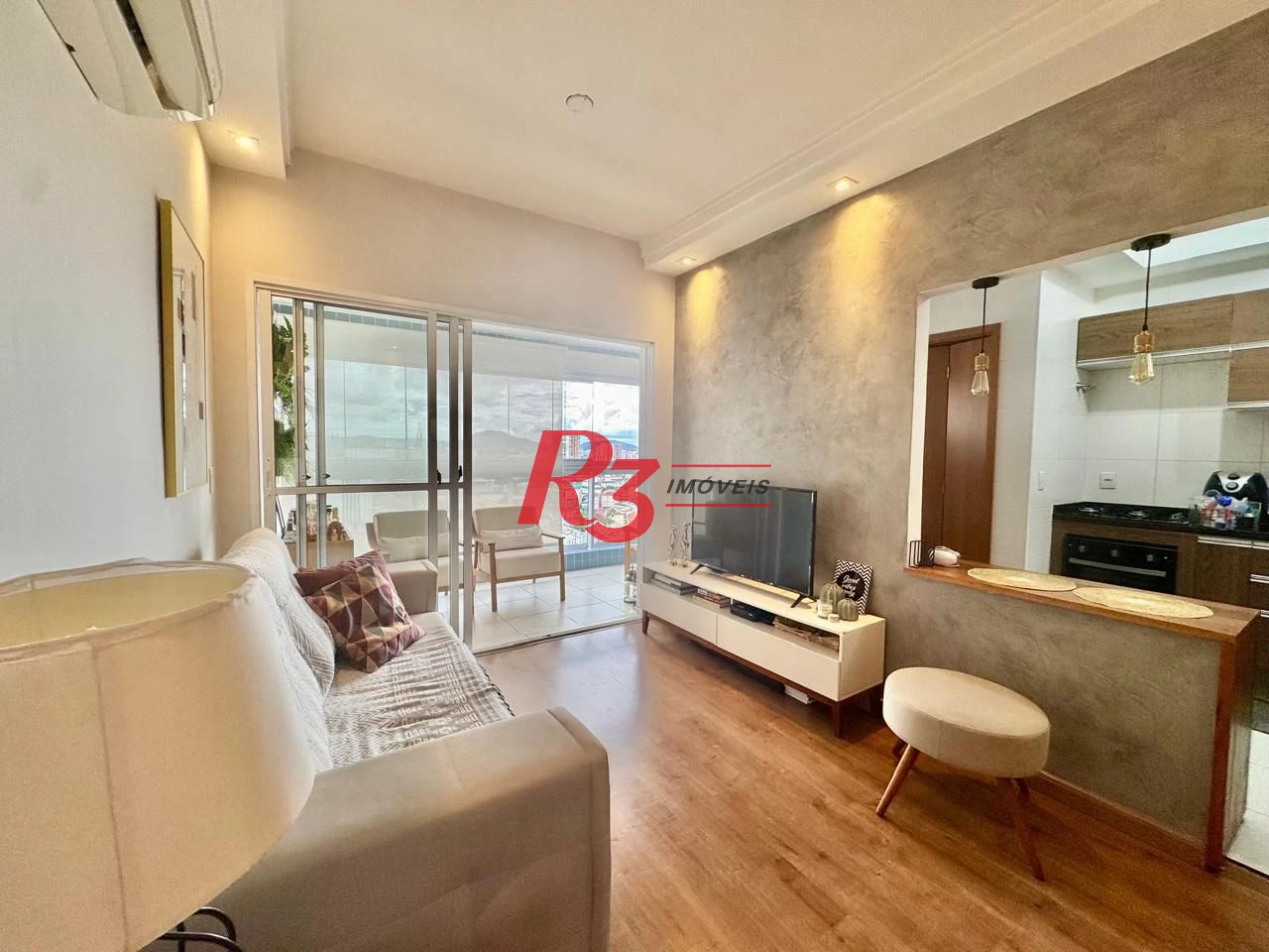 Apartamento com 1 dormitório à venda, 55 m² por R$ 620.000,00 - Boqueirão - Santos/SP