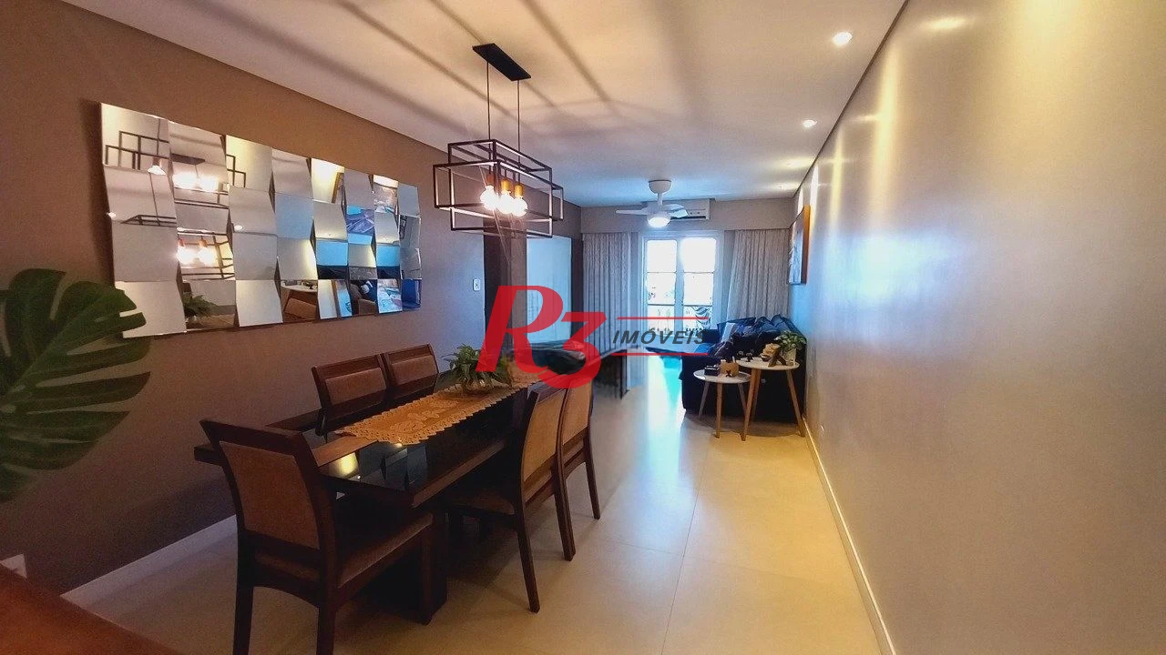 Apartamento com 3 dormitórios à venda, 118 m² por R$ 799.000,00 - Campo Grande - Santos/SP