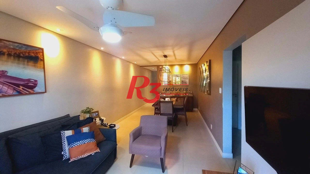 Apartamento com 3 dormitórios à venda, 118 m² por R$ 799.000,00 - Campo Grande - Santos/SP