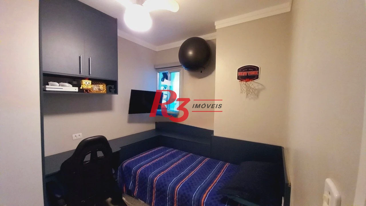 Apartamento com 3 dormitórios à venda, 118 m² por R$ 799.000,00 - Campo Grande - Santos/SP