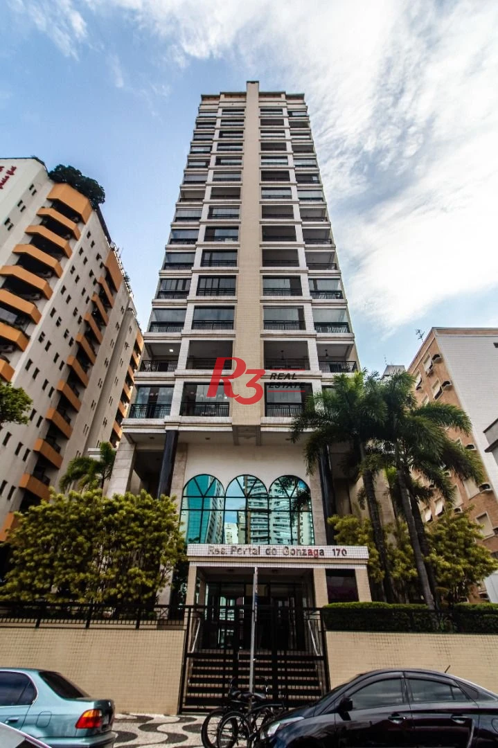 Apartamento Garden à venda, com 2 suítes e 3 vagas, Gonzaga, Santos SP