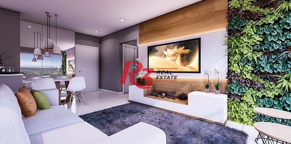Apartamento com 1 dormitório à venda, 56 m² - Vila Júlia - Guarujá/SP