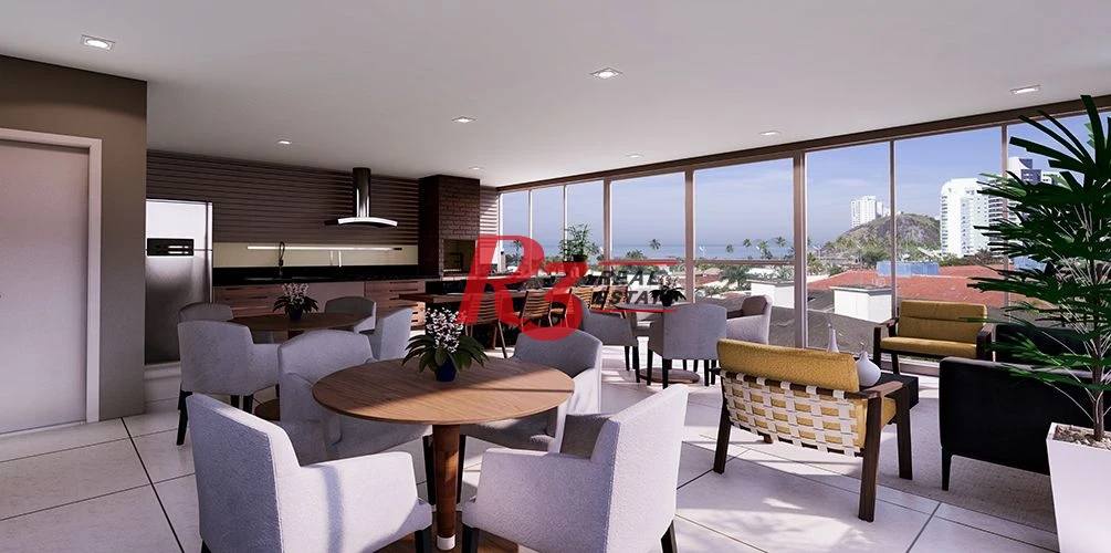 Apartamento com 1 dormitório à venda, 56 m² - Vila Júlia - Guarujá/SP