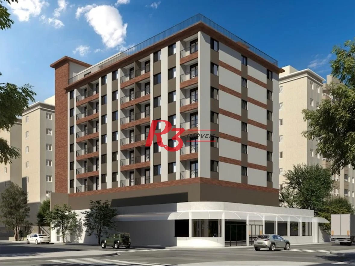 Apartamento com 1 dormitório para alugar, 44 m² por R$ 4.900,00/mês - Embaré - Santos/SP