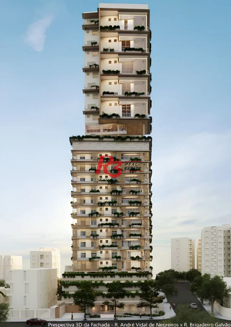 Casa suspensa com 3 suites à venda,  - Ponta da Praia - Santos/SP