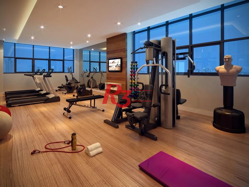 Studio com 1 dormitório para alugar, 49 m² por R$ 4.900,02/mês - Ponta da Praia - Santos/SP
