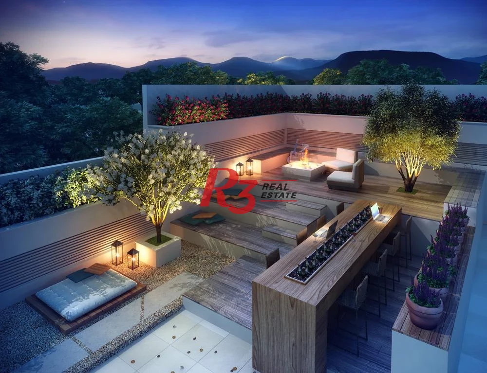 Studio com 1 dormitório para alugar, 49 m² por R$ 4.900,02/mês - Ponta da Praia - Santos/SP