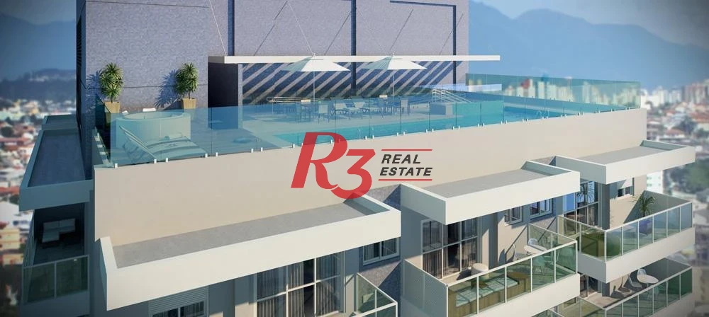 Studio com 1 dormitório para alugar, 49 m² por R$ 4.900,02/mês - Ponta da Praia - Santos/SP