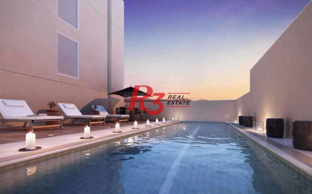Apartamento com 1 dormitório para alugar, 48 m² por R$ 4.000,00/mês - José Menino - Santos/SP