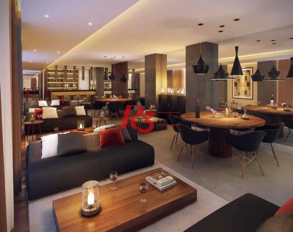 Apartamento com 1 dormitório para alugar, 48 m² por R$ 4.000,00/mês - José Menino - Santos/SP