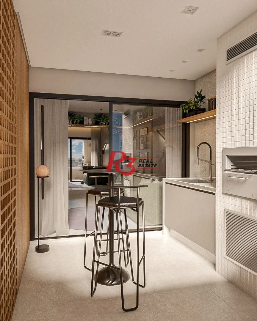 Apartamento com 2 dormitórios à venda, 74 m² por R$ 662.161 - Marapé - Santos/SP