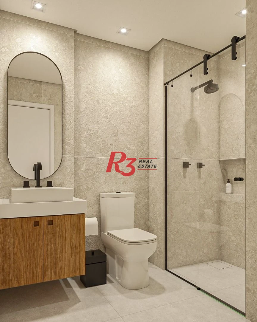 Apartamento com 2 dormitórios à venda, 74 m² por R$ 662.161 - Marapé - Santos/SP