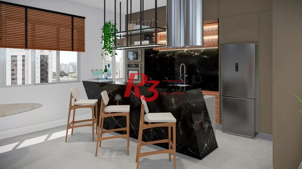 Apartamento com 2 dormitórios à venda, 55 m² - Campo Grande - Santos/SP