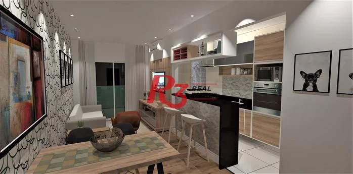 Cobertura com 2 dormitórios à venda, 109 m² por R$ 945.000,00 - Marapé - Santos/SP