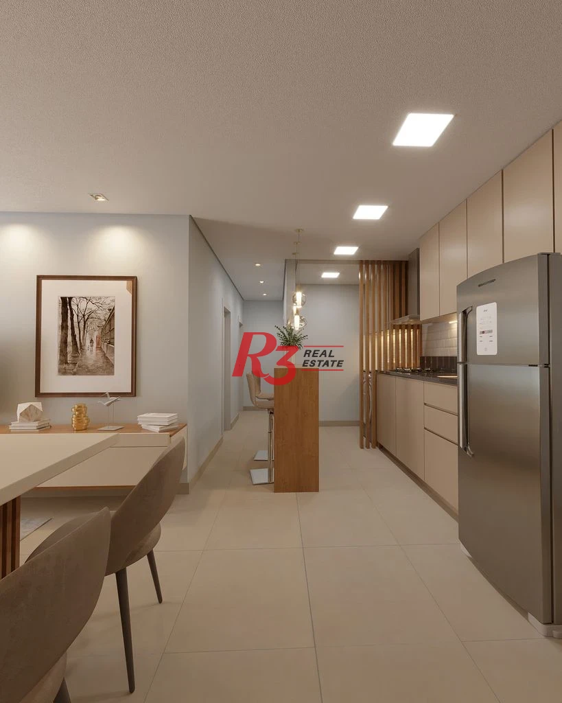 Apartamento com 2 dormitórios à venda, 67 m² por R$ 593608 - Macuco - Santos/SP